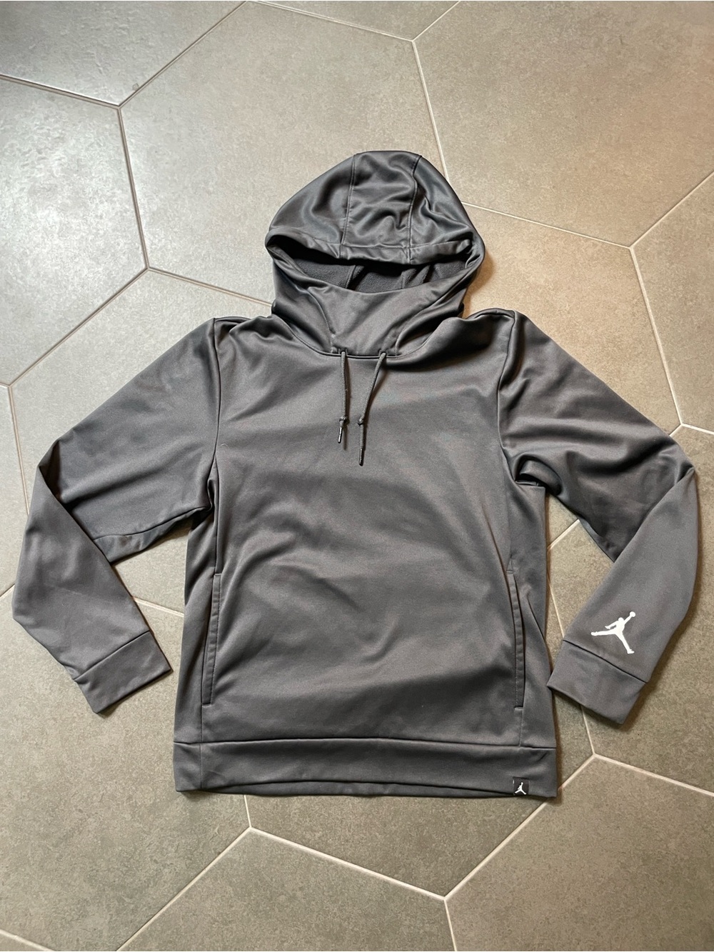 Jordan Men's Charcoal Gray Hooded Pullover Sweatshirt S